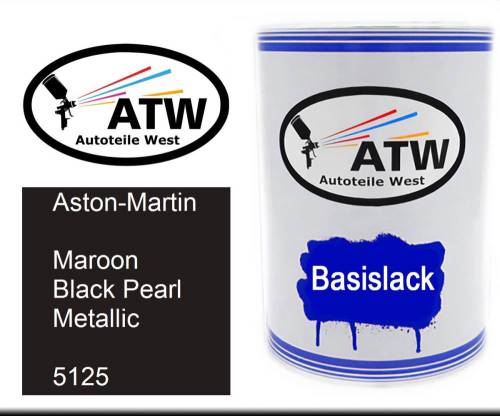 Aston-Martin, Maroon Black Pearl Metallic, 5125: 500ml Lackdose, von ATW Autoteile West.